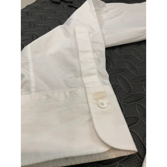 Lis Lareida Button Down Shirt Sz 40 White Sea Island Cotton David John Anderson - Picture 3 of 10